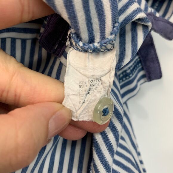 Johnnie-o Polo Shirt Mens XL Extra Large Cadet Blue Striped Stretch Cotton Golf - Picture 11 of 14